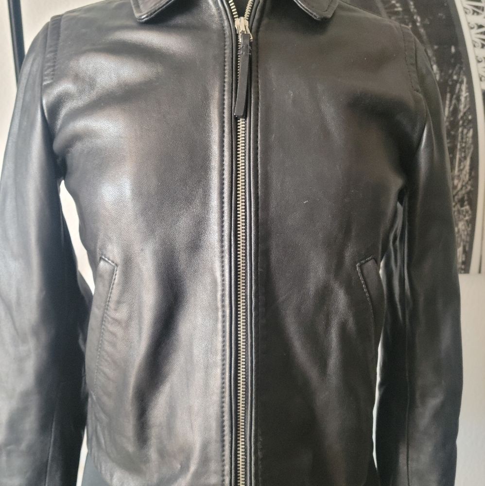 Leather jacket, woman's Everlane small